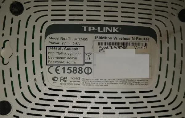 TP Link Router Login Details