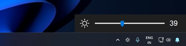 Windows 10 Brightness Slider