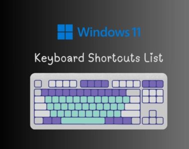 Windows 11 Keyboard Shortcuts List