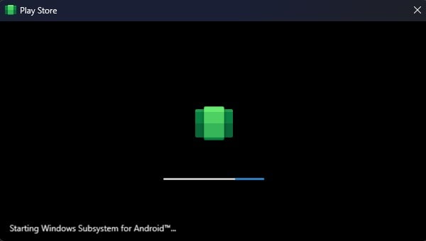 starting Play Store on Windows 11