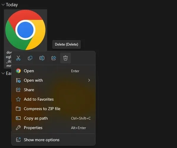 Delete Option not Working on Windows 11