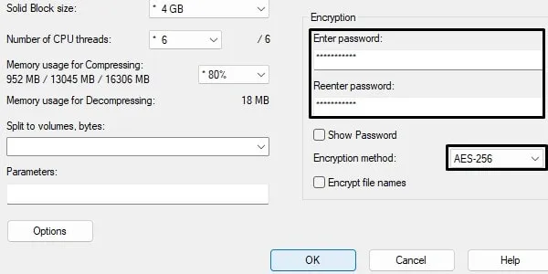 Password Protect a Folder on Windows 11 using 7 Zip