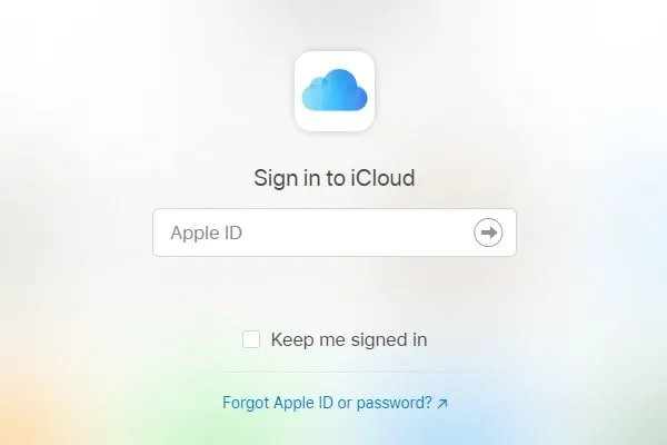 Sign in to iCloud