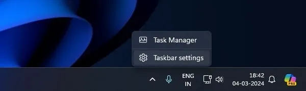 Windows 11 Taskbar Settings