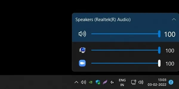 Open EarTrumpet to manage Windows 11 Audio Settings