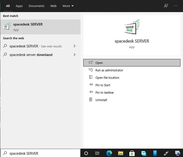 Open Spacedesk Server App