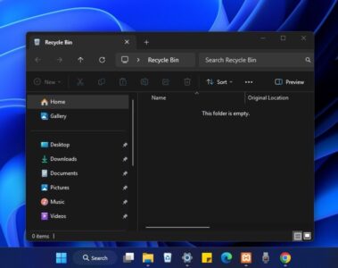 Pin Recycle Bin Icon to Taskbar on Windows 11