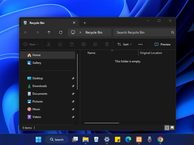 Pin Recycle Bin Icon to Taskbar on Windows 11