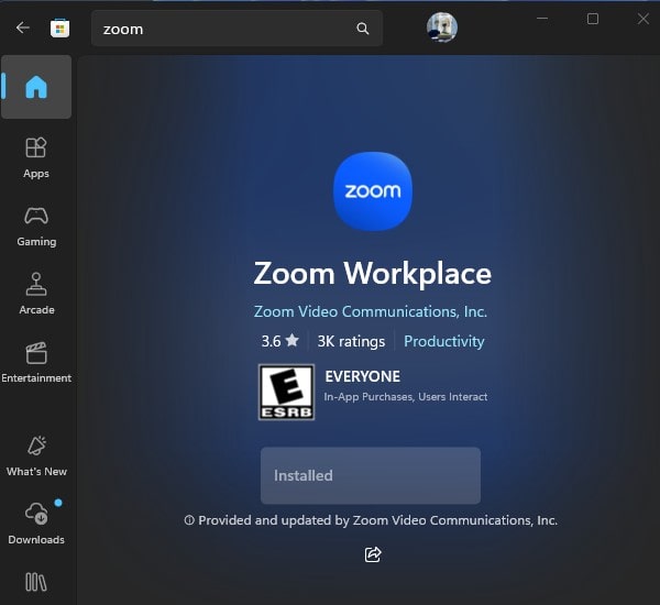 Zoom Workplace App