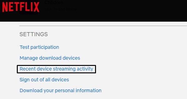 Recent device streaming activity