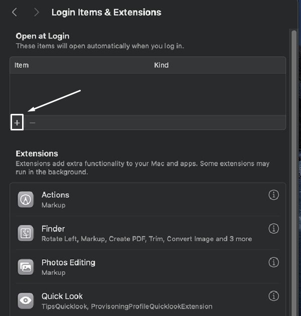 Add Login Items in macOS Sequoia