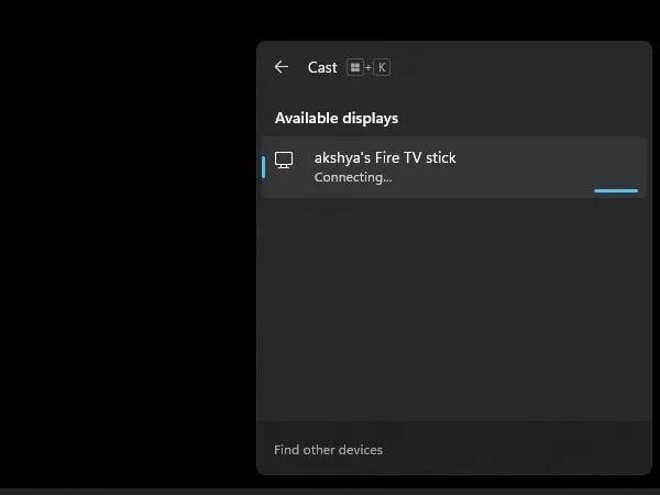 Connect to Fire TV Stick Get Miracast for Windows 11