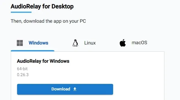 Download AudioRelay for Desktop