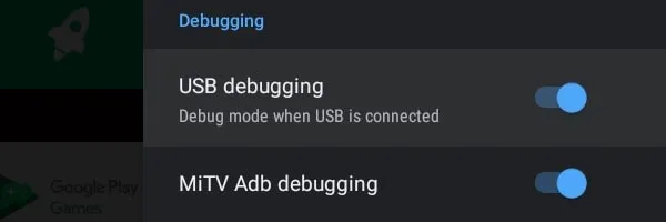 Enable USB Debugging