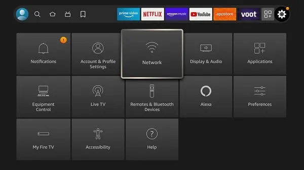 Network Settings Fire TV Stick