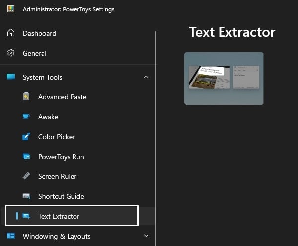 PowerToys Text Extractor