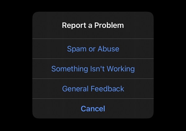 Report Something isn't working Reels