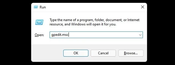 Run Group Policy Editor in Windows 11
