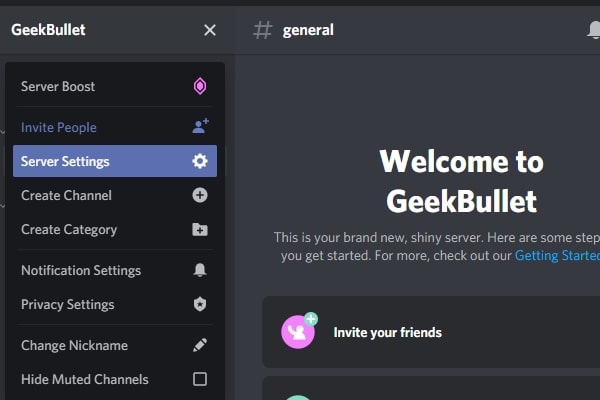 Discord Server Settings