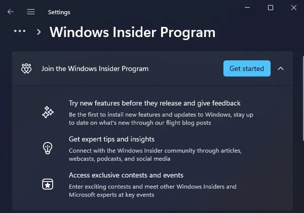 Join Windows Insider Program