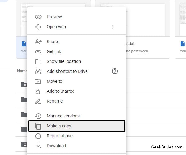 Make a Copy of Google Drive File