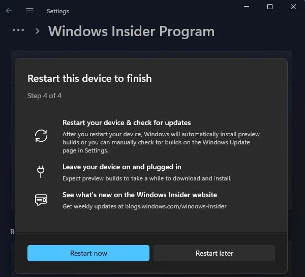 Restart Windows to get Windows 11 24H2 Update