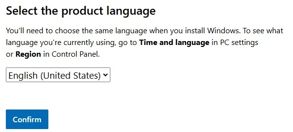 Select Windows 11 24H2 Language