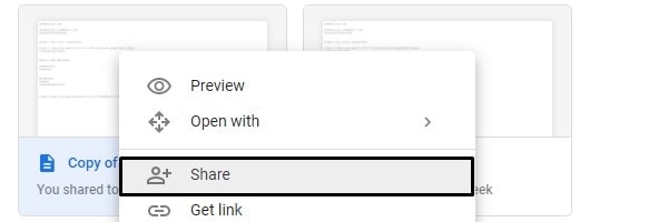 Share Copied Google Drive File