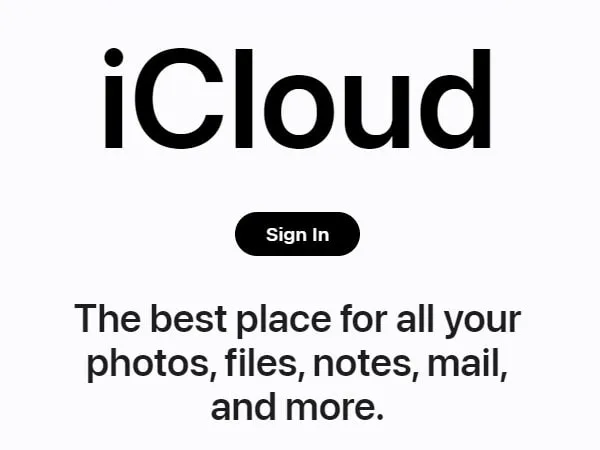 Sign in to icloud