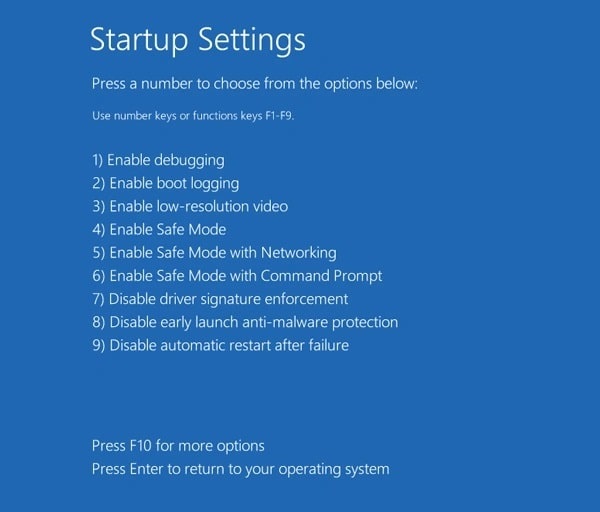 Windows 11 Startup Settings Enable Safe mode