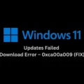 Windows 11 Updates Failed Download Error