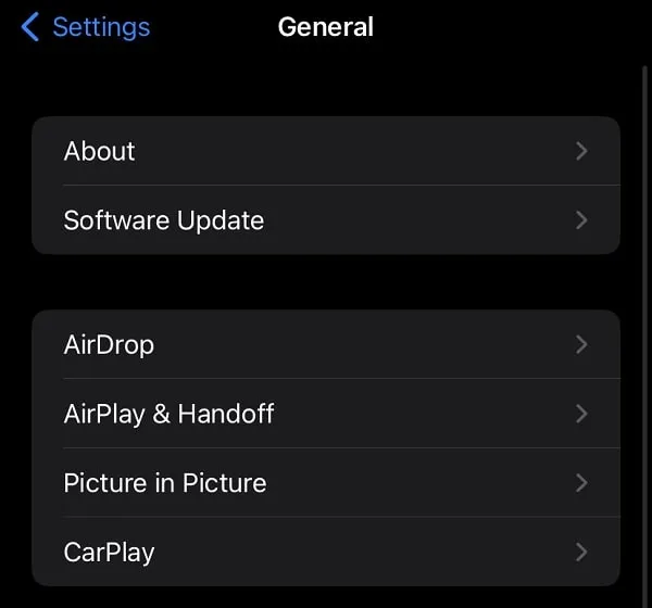 iPhone AirPlay Handoff Settings