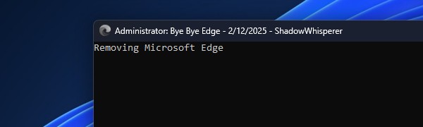 Remove Microsoft Edge