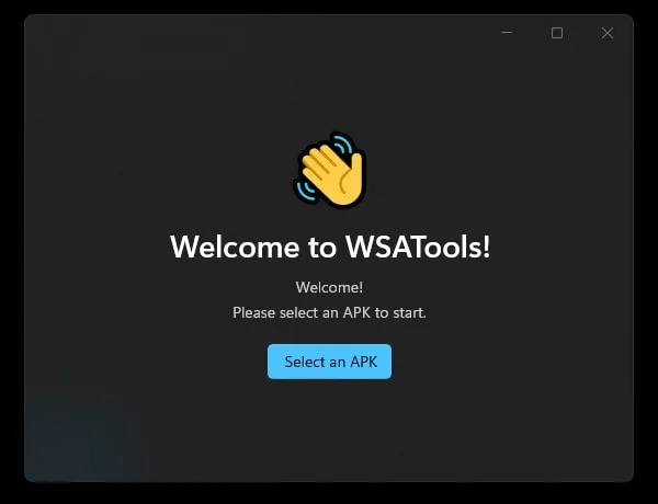 WSATools Select an APK