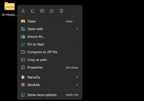 WinRAR added in Windows 11 Context Menu