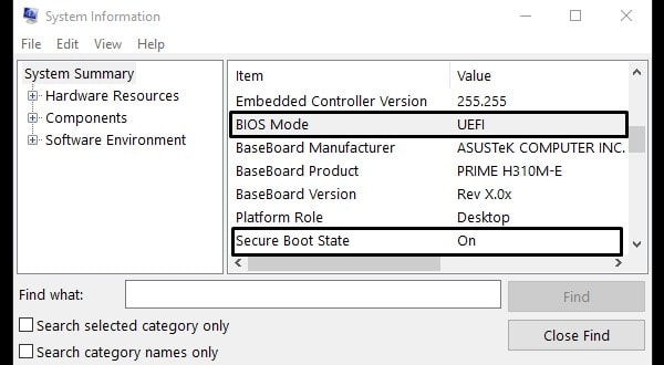 Check Secure Boot State This PC cant run Windows 11 UEFI BIOS