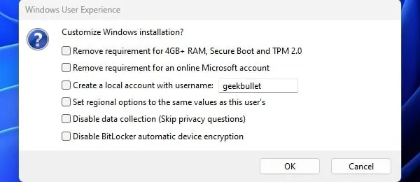 Customize Windows Installation