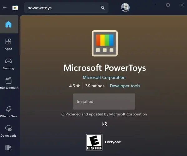 Install Microsoft PowerToys