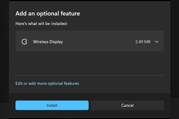 Install Wireless Display