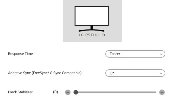 LG On Screen Control Software Enable G Sync and Increase response time
