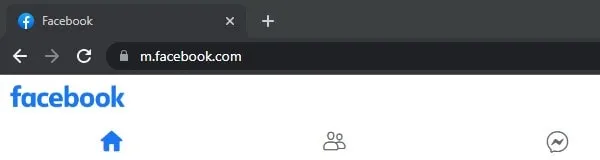 Open Facebook Mobile Website in Chrome Web Browser
