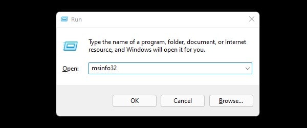 Open System Information App msinfo32