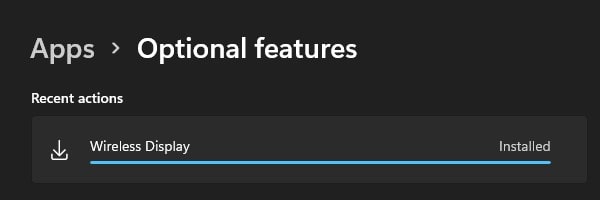 Wireless Display Installed