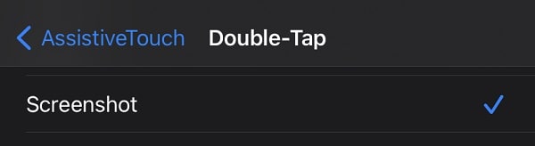 AssistiveTouch Double Tap custom action