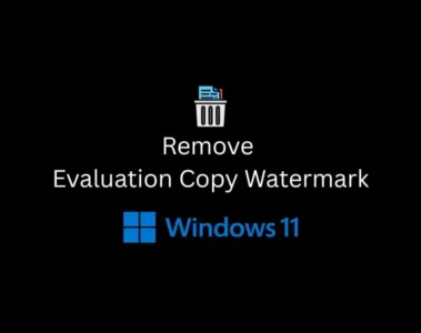 Remove Evaluation Copy Watermark