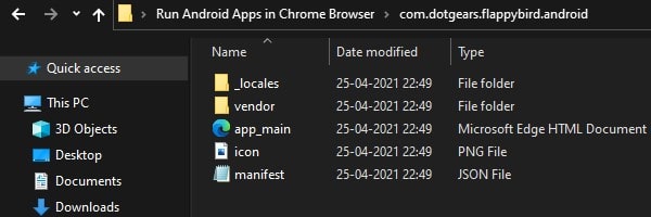 Android App Converted Folder