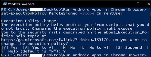 Change Execution Policy