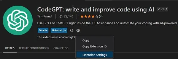 CodeGPT Visual Code Extension